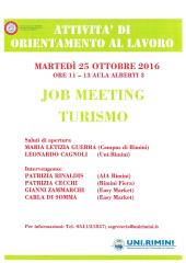 25 /10 /2016 Job Meeting sul Turismo 